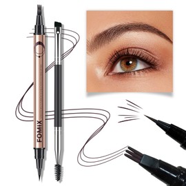 KYDA 3 Dots Liquid Eyebrow Pencil, Grey Brown, Tattoo Brow Tint, Define Natural Brow with Soft Slim Tips, Brow Definer Pen, Dot-by-Dot Application, Lasting Quick Dry Formula