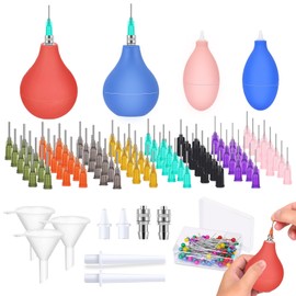 173Pcs Pottery Clay Tools Supplies, Ceramic Precision Tip Applicator for Pottery, Ceramic Tools Glaze Extrusion Bottle for Pottery Clay Art Decorating Kit (10 Pieces of Each 8 Sizes)