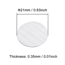 VictorsHome Self-Adhesive Screw Hole Stickers PVC Cover Caps Dustproof for Wooden Furniture Cabinet 21mm 2 Sheets/108 Pcs White Textured