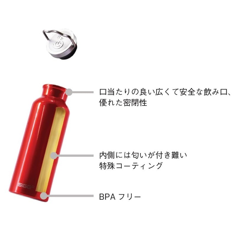 Sigg L 60190 Outdoor Water Bottle, Lightweight, Swiss Aluminum Bottle,