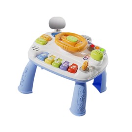 Perfeclan Activity Table Center Musical Toys Detachable Leg Kids Valentines Day Gifts 2 in 1 Sensory Toys for Girls Age 3 4 5 6 Gifts, Blue