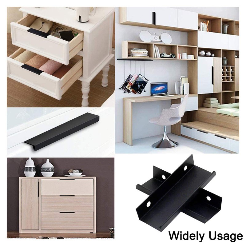 MOROBOR 8 Pack Modern Style Finger Edge Pull Furniture Drawer