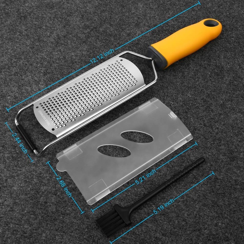 Pro Zester Grater, Lemon Parmesan Zester, Chocolate, With Razor-Sharp Stainless