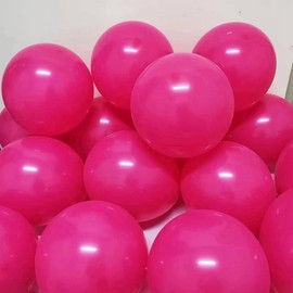 Hot Pink Party Balloons 100pcs 12 Inch Pink Latex Balloons for Girl Women Birthday Wedding Bridal Shower Bachelorette Valentines Engagement Party Decorations