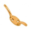 CLEAT HOOK CURTAIN BLIND TIE BACK SOLID BRASS 75MM WITH