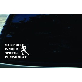 Southern Fried Decals 5,5" X 4" My Sport is Your Sports Punishment- Man Vinyl Die Cut Decal