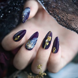 Geometry Nail Art Stickers, Holographic 5D Gold Nail Self-Adhesive Sticker Design, Bronzing Line Square Rhombus Circle Heart Nail Transfer Decals for Women Girls Manicure Glitter Art Decorations