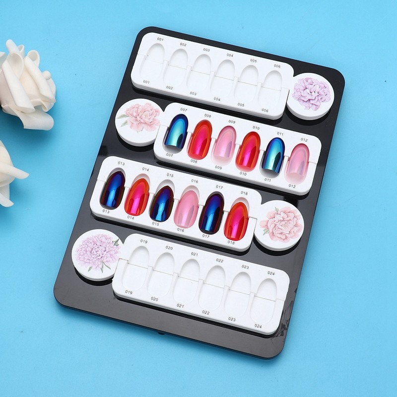 24 Grids Nail Gel Polish Color Card Magnet Adsorption Detachable