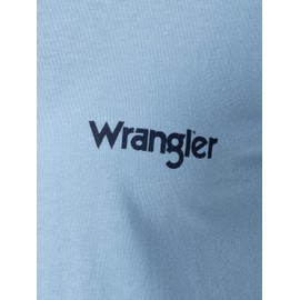 Wrangler Women's Short Sleeve Graphic Tee and Printed Pants Pajama Sleep Set, Blue/Cowgirl