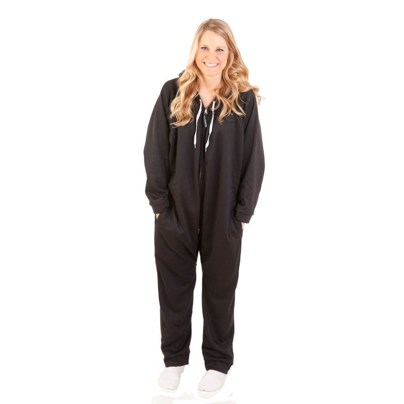 Forever Lazy Heavyweight Adult Onesie - Kick Back Black -