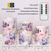 Silverstro Hydrangea Rose Flameless Candles with Remote Control & Timer