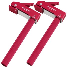 Pack of 2 Adjustable Retaining Clips for Dogs, Hold-Down Holder, 20 mm Dog Hole, Quick-Acting Woodworking, Adjustable Quick Retaining Clips with Planer Bench, Perforated Grid Plate, Workbench, Red