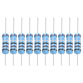 YOKIVE 30 PCS Metal Film Resistors, 0.1 Ohm Resistor with 2W 1% Tolerance, Lead, Good for DIY Electronic Projects (5 Color Bands, 15.5+/-1mm)