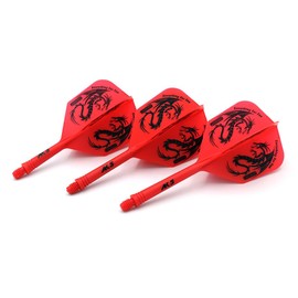 CUESOUL 3 Sets Integrated Dart Shafts & Flights, Dart Shaft Length 21mm/28mm/33mm with Exclusive Pattern Design