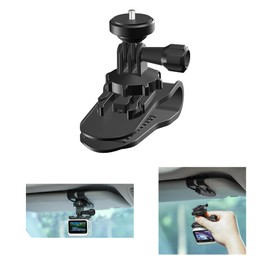 Fututech Adjustable Car Mount for Insta360 X5 X4 Go3 X3 X2 One R 1/4 Sun Visor Mount for GoPro13 12 11 10 9 8 Clip for DJI Osmo Action 5 4 3 2 Accessories for Action Cameras Mount