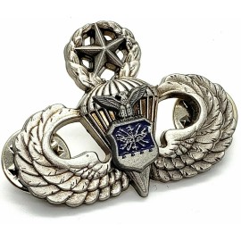 MASTER Airborne Air Force Jump Wing Badge USAF CCT PJ Parachutist Insignia Pin