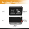 Casil Original CA1270 12v 7ah ADT Home Alarm Battery (2