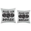 3 Boules Balls For Boulder Petanque Boules Ball Throw Pillow