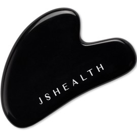 JSHealth Gua Sha Facial Tools - Face Massager Skin Care Set - Jade Gua Sha Stone Facial Massager, Black