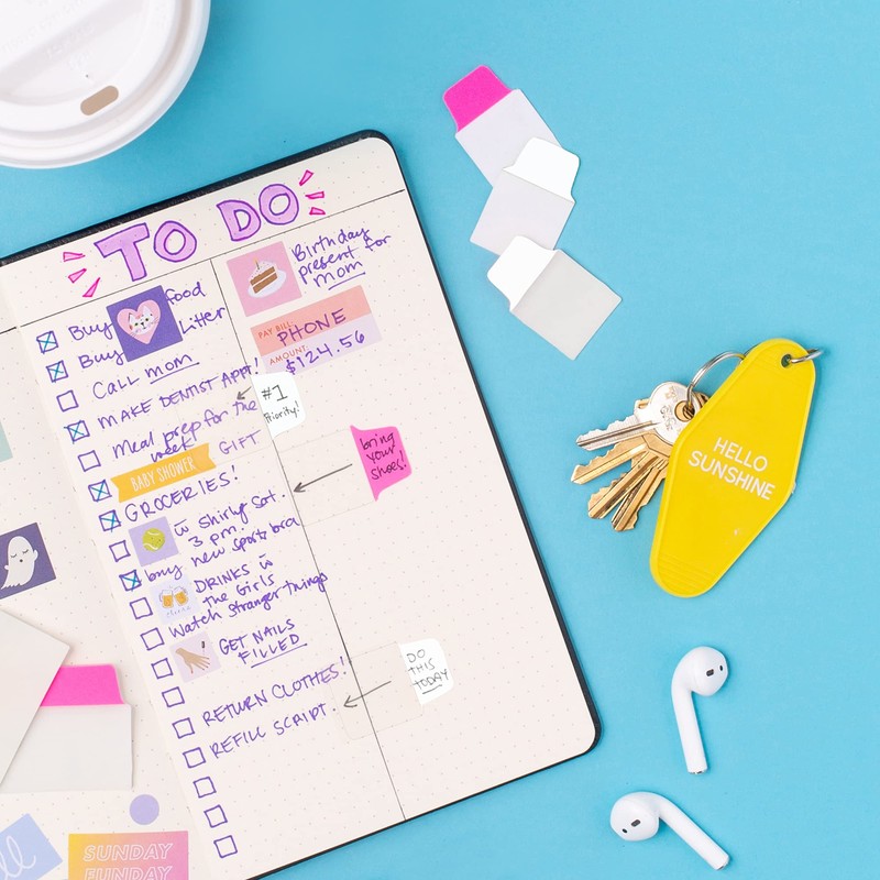 Avery Mini Ultra Tabs, 1" x 1.5", 2-Side Writable, White,