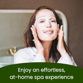 Yu-Be Facial Mask: Bamboo Charcoal | Plant-Based Konjac Sheet Mask Cleanses Pores | Purifies, Hydrates & Smooths Skin - 6 Sheet Masks