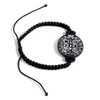 Alea Collection Spiritual Powerful St Benedict Medallion Black String Bracelet
