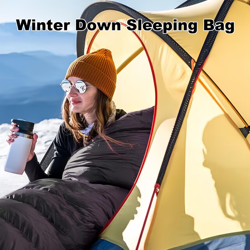 QEZER Ultralight Down Sleeping Bag for Adults with 600 Fill