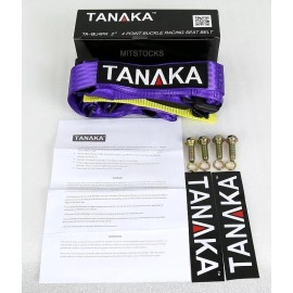 TANAKA 1 TANAKA UNIVERSAL PURPLE 4 POINT BUCKLE RACING SEAT BELT HARNESS 2"