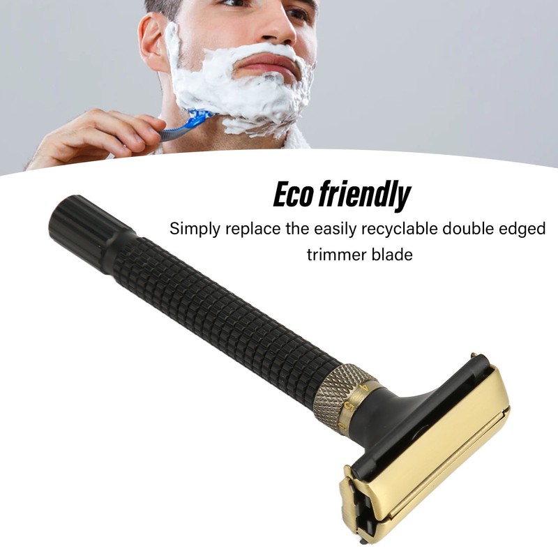 Double Edge Safety Trimmer Reusable Slip Resistant Metal Men Safety