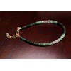 Ombre Emerald Faceted Rondelle 3-4mm Bracelet in 14K Gold Filled