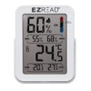 EZREAD 840-1523 Indoor Digital Thermometer & Hygrometer, White, 6"