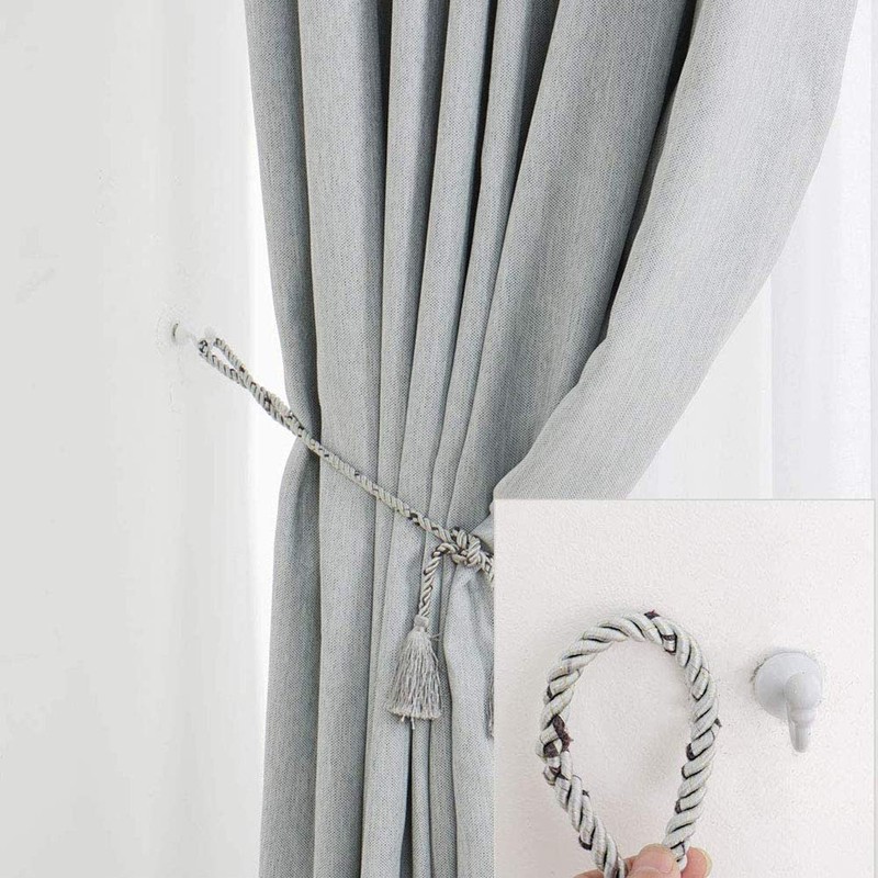 Haidong 2 Pairs European Style Curtain Hook Black Curtain Holdback