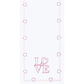 Jack Dempsey Needle Art 560871 Love Table Runner, white