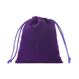 KONMAY 20pcs Velvet Drawstring Bags, 12.0x15.0cm Purple Velevet Jewellery Pouches for Gifts, Party Favors