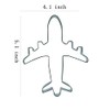 Keewah Airplane Cookie Cutter, 5.2 x 4.1 inch, Stainless Steel