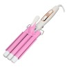 3 Barrel Curling Iron Wand Ceramic Glaze Coating Adjustable Frizz