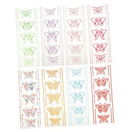 VILLFUL Gentle Acrylic Butterfly Stickers 8 Sets Rhinestone Stickers for Crafts Jewelry Home Decor