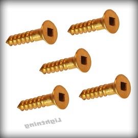 New Pack of 250 Pcs #8 x 1" inch Brass Wood Machine Screws Kit Square Drive, Flat Head Countersunk Set Warranity by Pr-Merchant