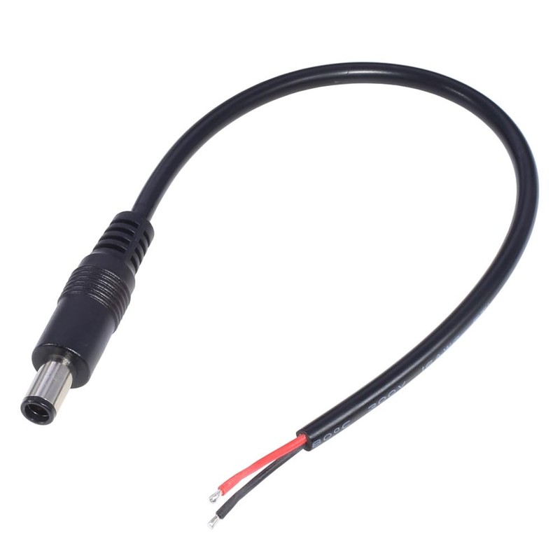 2 Pack DC Power Pigtails Cable, DC 5.5mm x 2.1mm