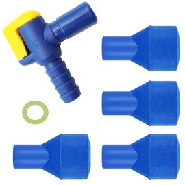 JMTEEA Bite Valve Replacement Mouthpiece Fit for Hydration Pack Bladder Water Backpack and Most Brands(4-Pack), with Shutoff Valve and Tube O-Ring