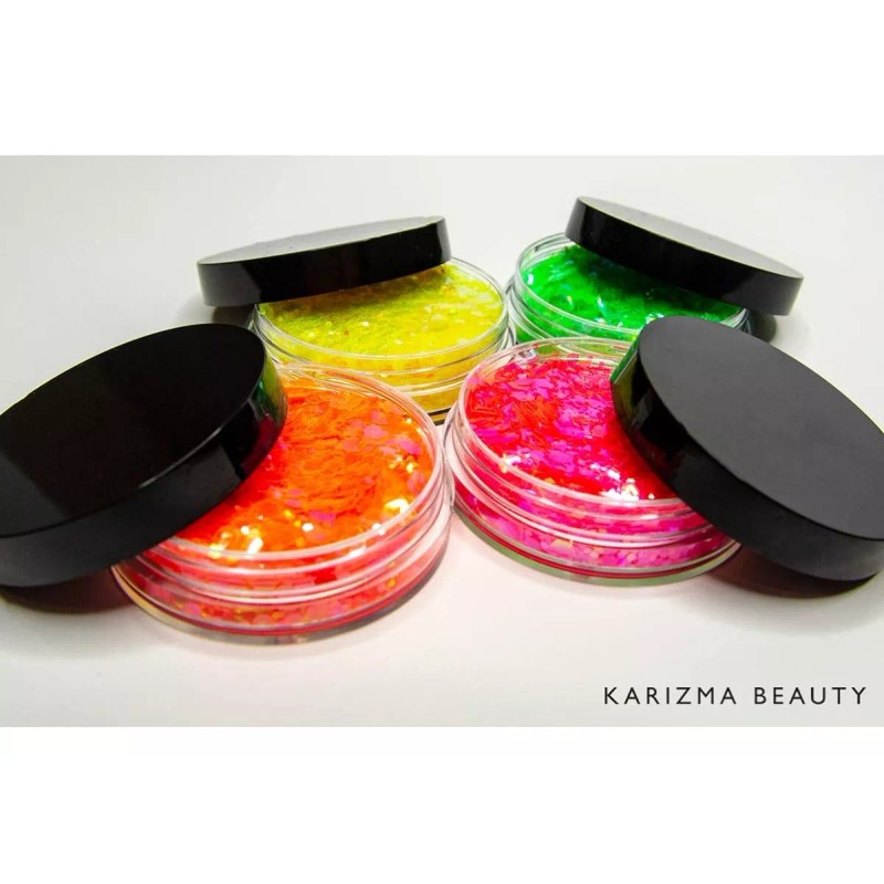 Karizma Set 4 Purpurinas Glitter Para Cara Y Corporal Neon