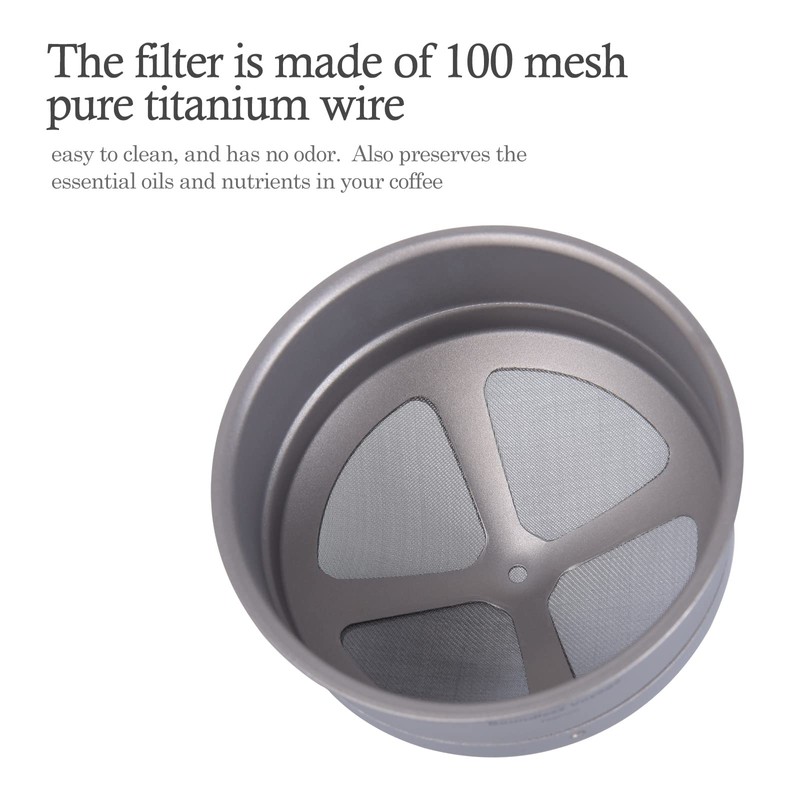 Boundless Voyage Titanium Coffee Mesh Filter Pour Over Paperless Slow