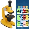 Kids Beginner Microscope Science Kit Portable 200X‑1200X Microscope Kit for