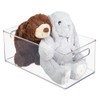 mDesign Plastic Deep Bin Organizer Caddy Container w/ Handles for