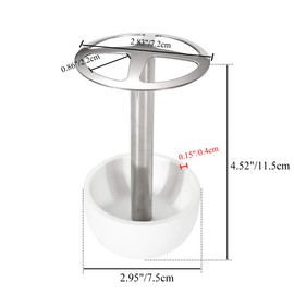 CozyCabin Toothbrush Holder Stand, for Razor, Bathroom Vanity Countertop, Stainless Steel Toothbrush Bathroom Organizer (White)
