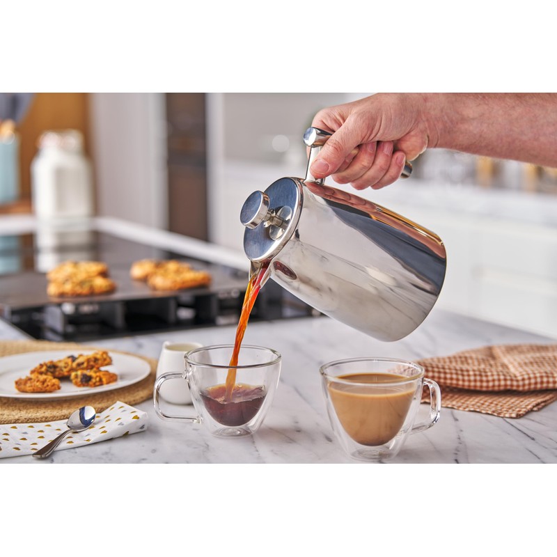 Avanti Modena Twin Wall Stainless Steel Coffee Plunger, 800 ml