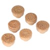 6pcs Round Drawer Knobs Wood Rattan Woven Handmade Drawer Pulls