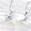 QGJNSGC Pet Cremation Jewellery Stainess Steel Heart Urn Necklace for