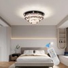 13.7" Dimmable Crystal Chandeliers 3-Tiers Flush Mount Ceiling Lamp Modern