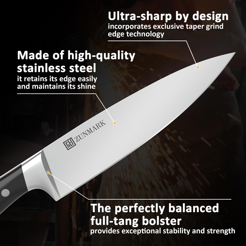 Kitchen Knife Set, Professional 13 Piece Knife Set with Block